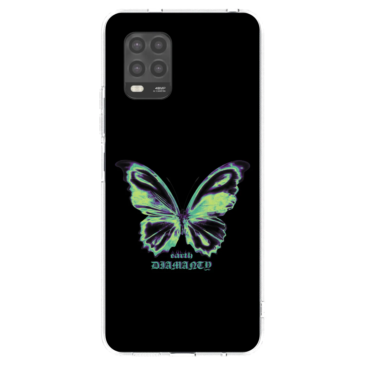 Picasee Xiaomi Mi 10 Lite Hülle - Transparentes Silikon - Diamanty Blue