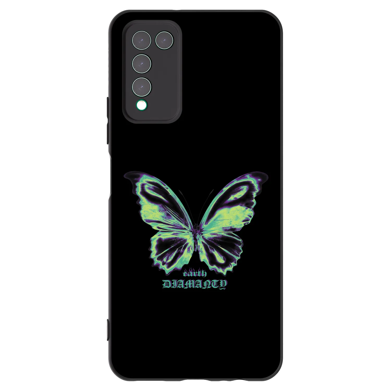 Picasee Honor 10X Lite Hülle - Schwarzes Silikon - Diamanty Blue