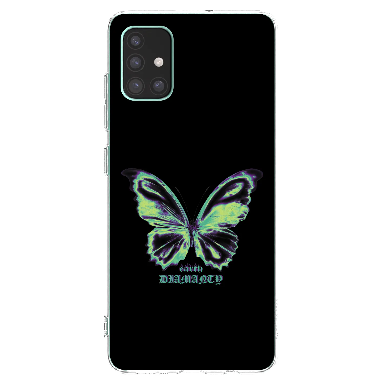 Picasee Samsung Galaxy M51 M515F Hülle - Transparentes Silikon - Diamanty Blue