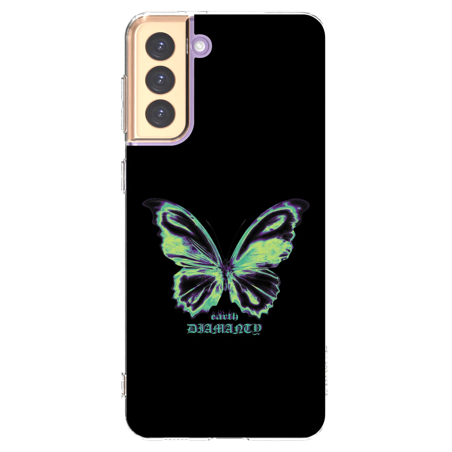 Picasee Samsung Galaxy S21+ 5G G996F Hülle - Transparentes Silikon - Diamanty Blue