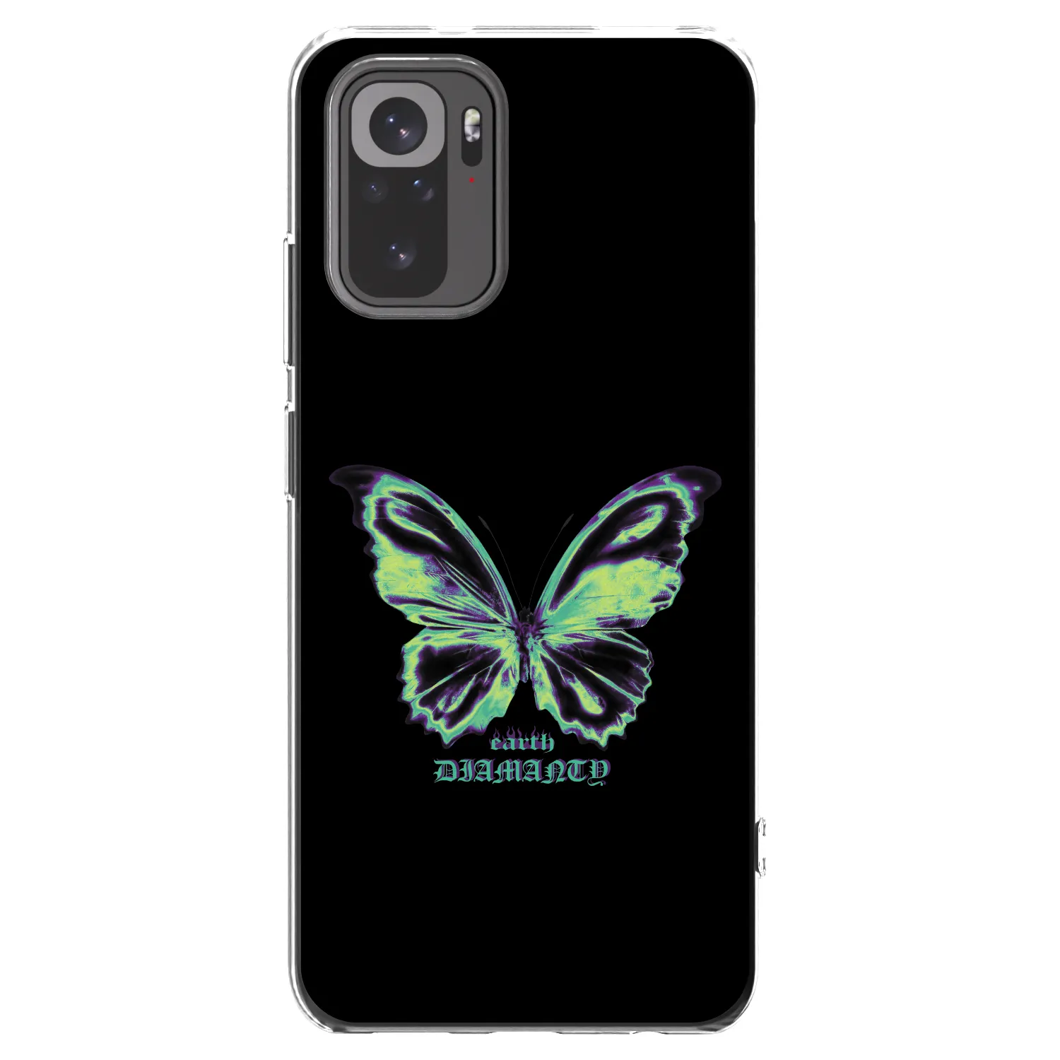 Picasee Xiaomi Redmi Note 10 Hülle - Transparentes Silikon - Diamanty Blue