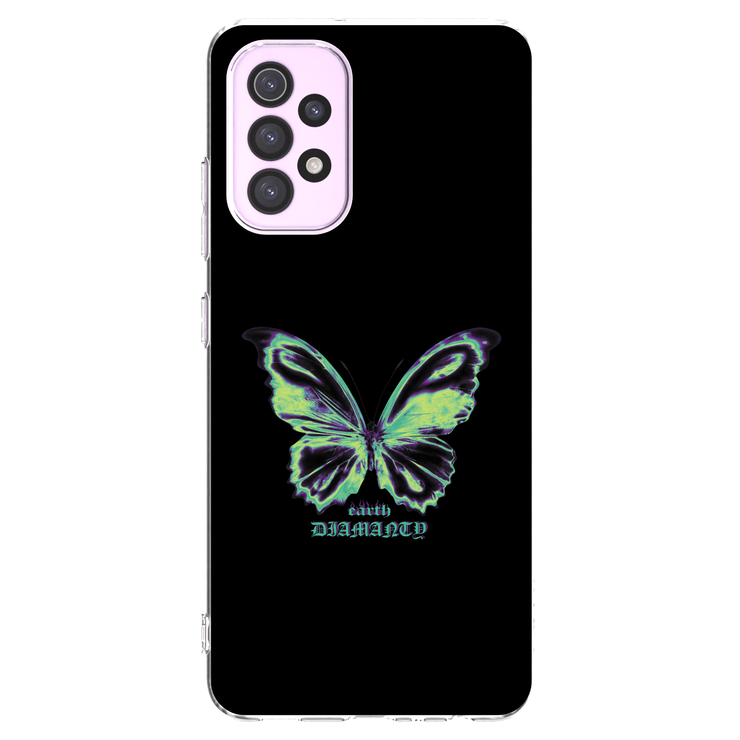 Picasee Samsung Galaxy A32 5G A326B Hülle - Transparentes Silikon - Diamanty Blue