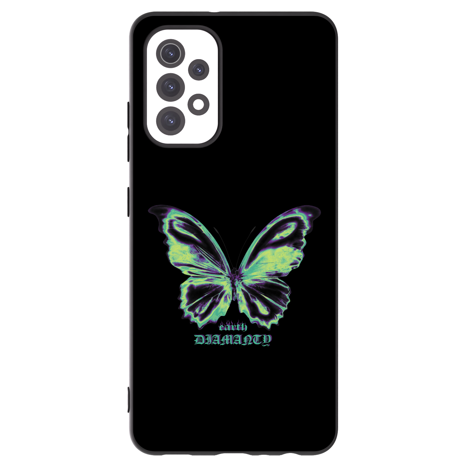 Picasee Samsung Galaxy A32 5G A326B Hülle - Schwarzes Silikon - Diamanty Blue