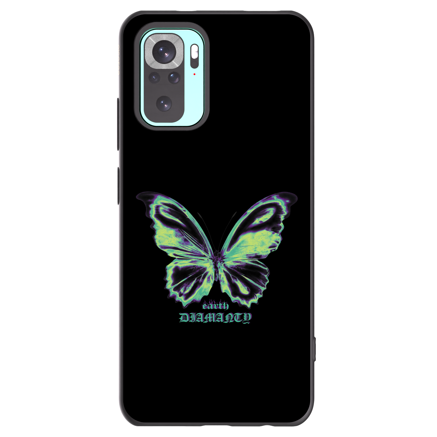 Picasee Xiaomi Redmi Note 10 Pro Hülle - Schwarzes Silikon - Diamanty Blue