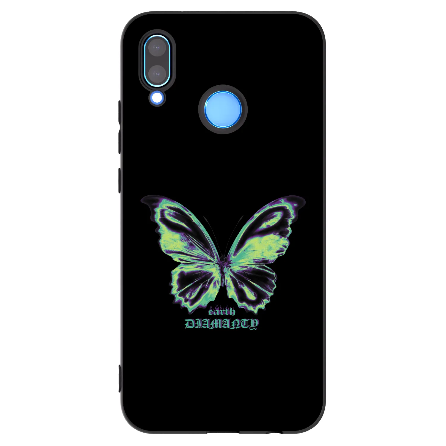 Picasee Huawei P20 Lite Hülle - Schwarzes Silikon - Diamanty Blue