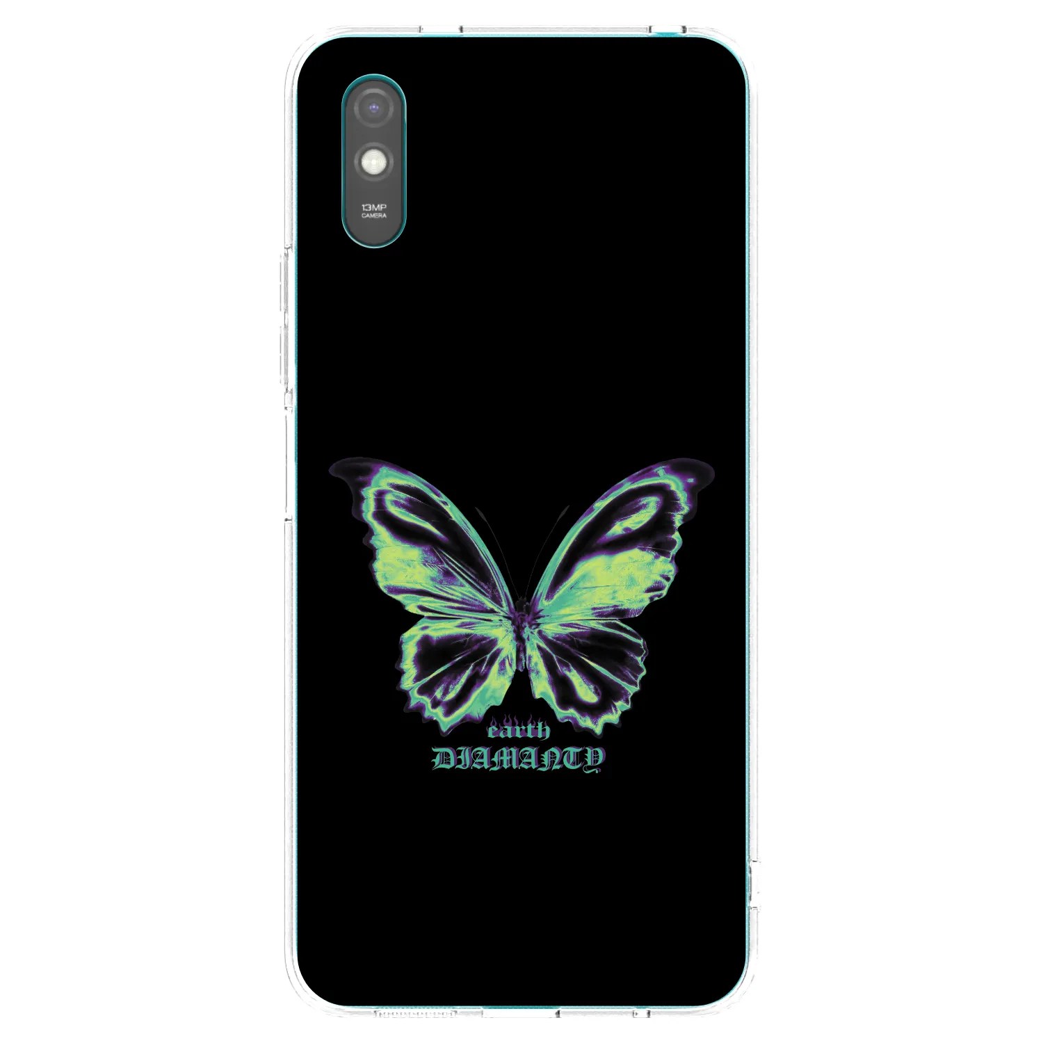 Picasee Xiaomi Redmi 9AT Hülle - Transparentes Silikon - Diamanty Blue