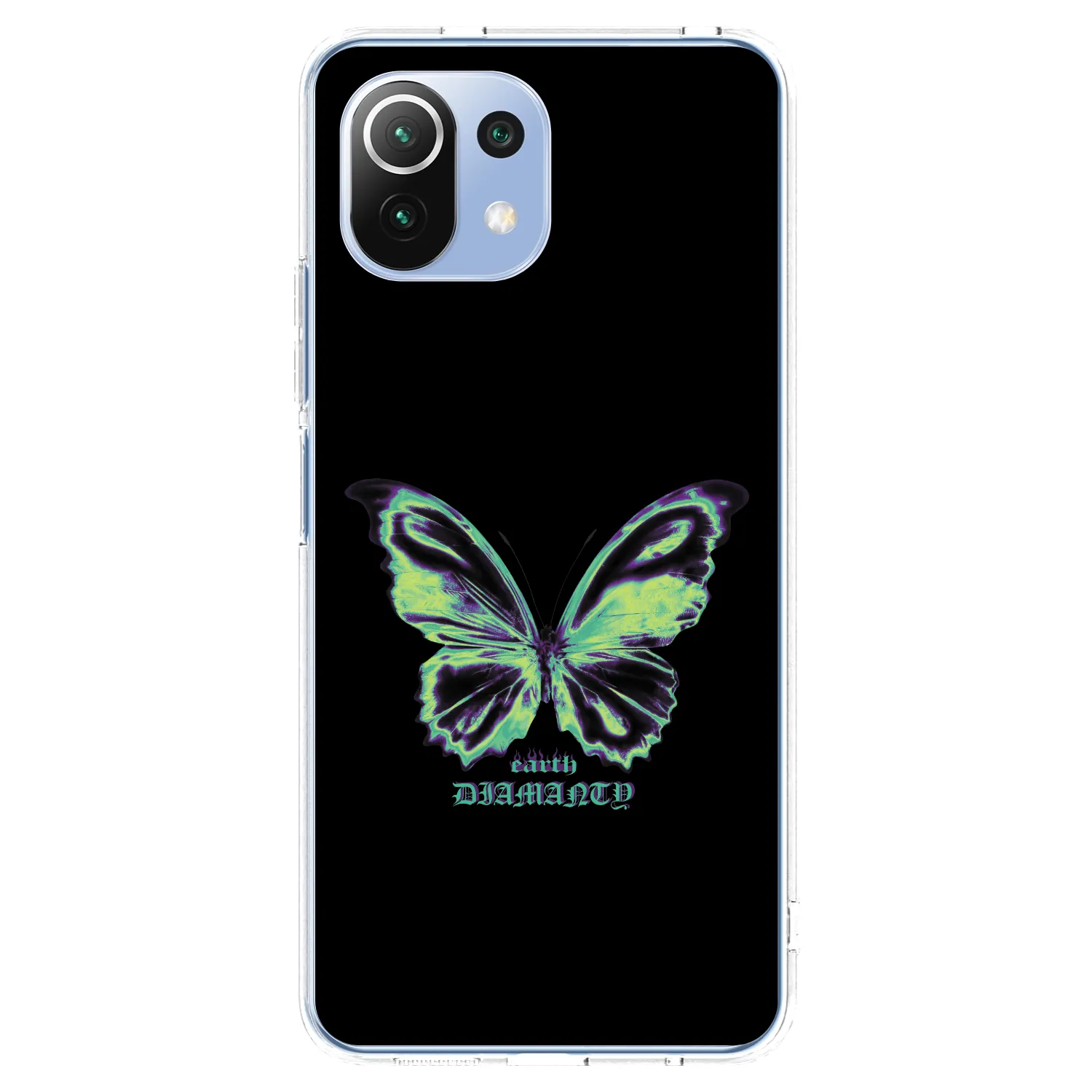 Picasee Xiaomi Mi 11 Lite Hülle - Transparentes Silikon - Diamanty Blue