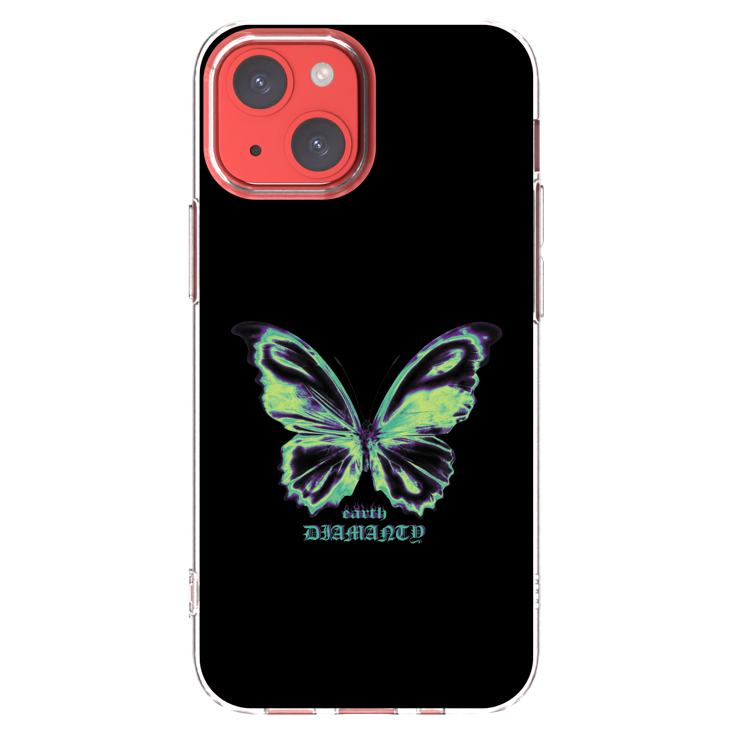 Picasee Apple iPhone 13 mini Hülle - Transparentes Silikon - Diamanty Blue