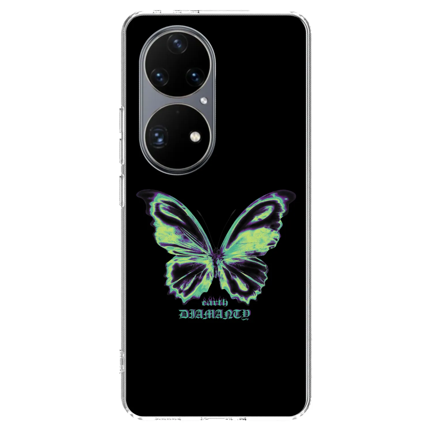 Picasee Huawei P50 Hülle - Transparentes Silikon - Diamanty Blue