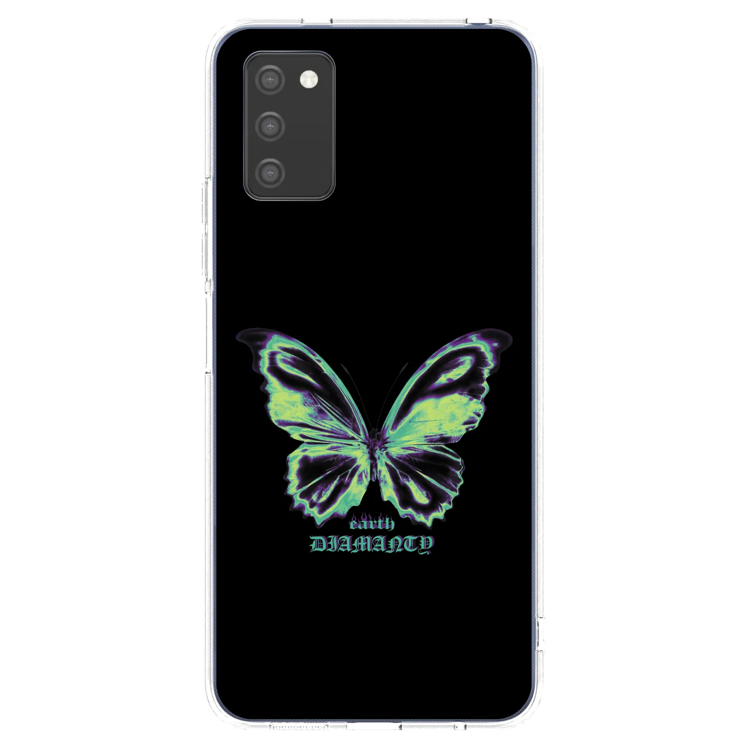 Picasee Samsung Galaxy A02s A025G Hülle - Transparentes Silikon - Diamanty Blue