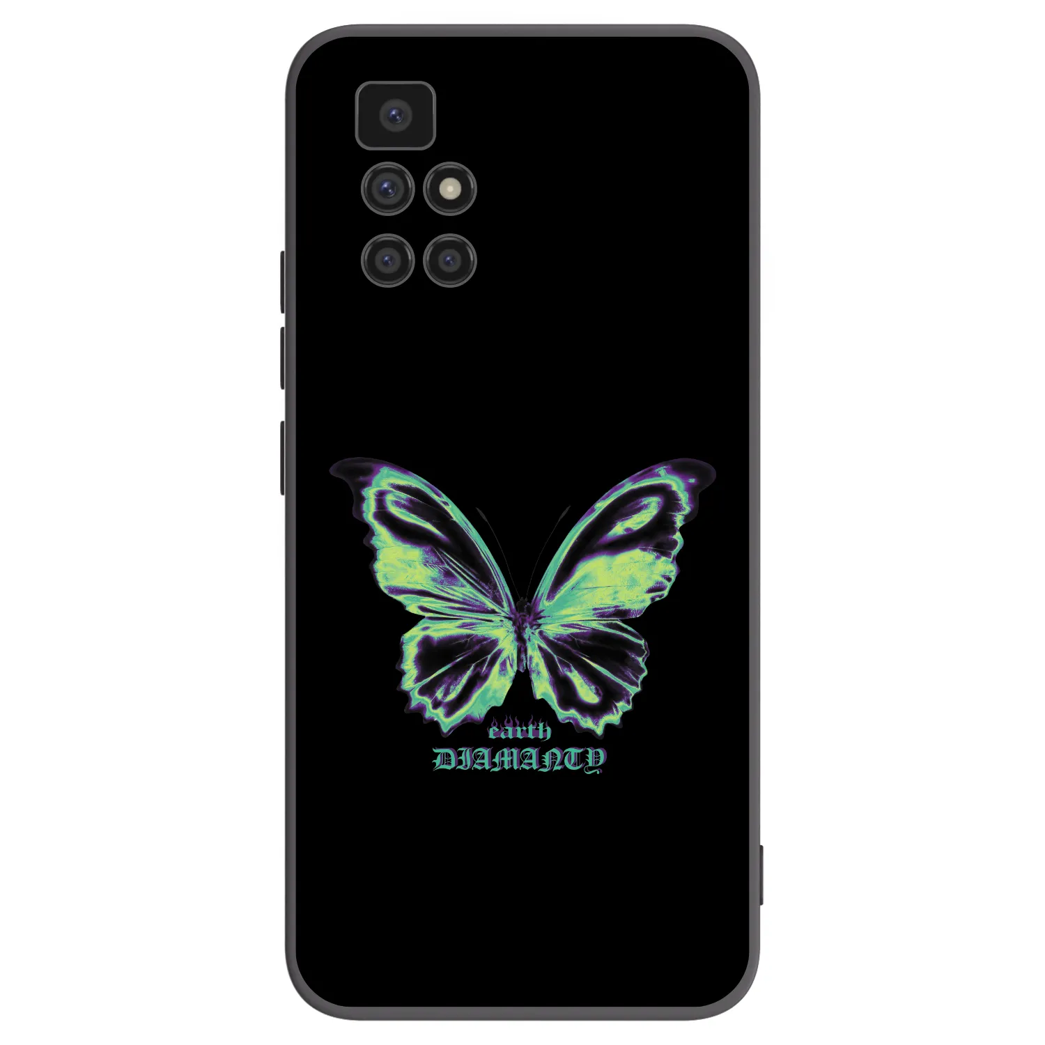 Picasee Xiaomi Redmi 10 Hülle - Schwarzes Silikon - Diamanty Blue