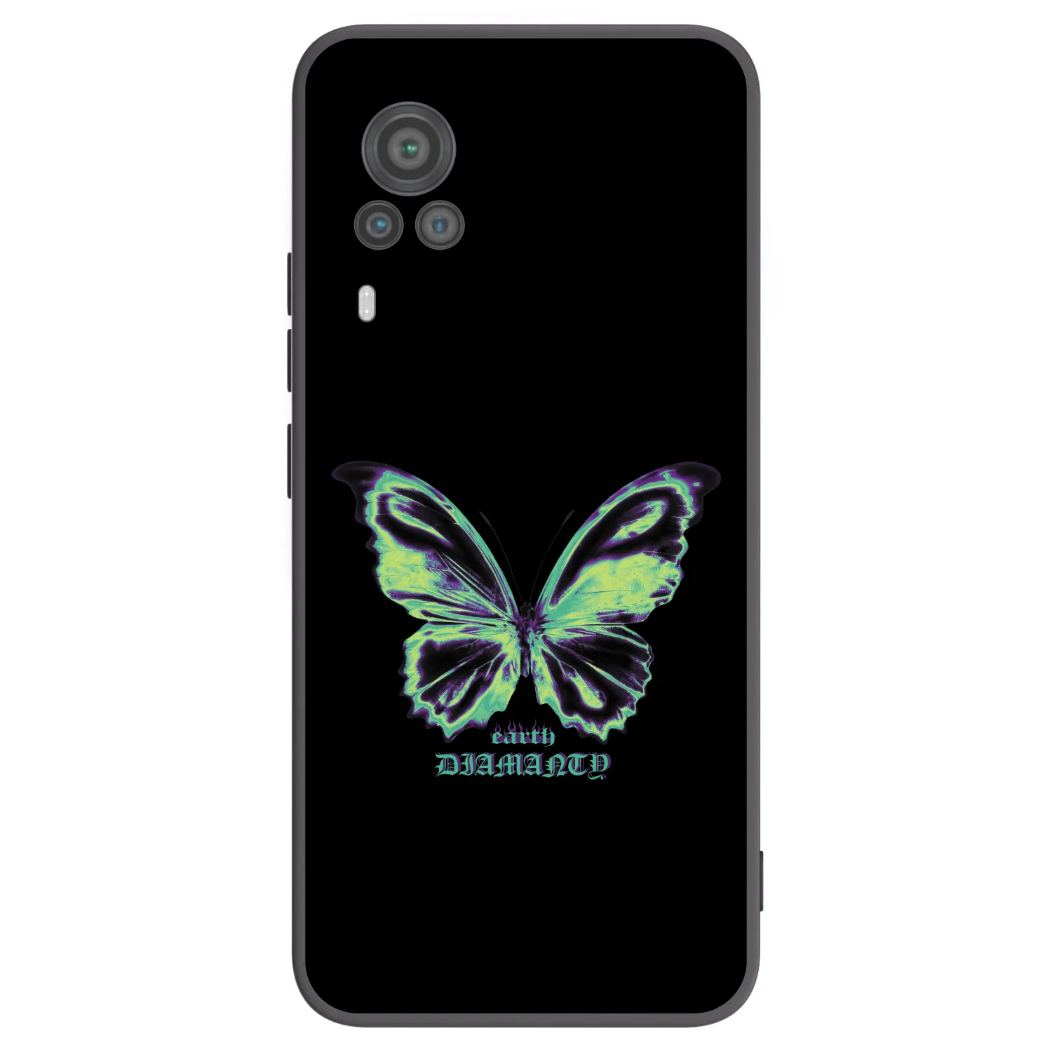 Picasee Vivo X60 Pro 5G Hülle - Schwarzes Silikon - Diamanty Blue
