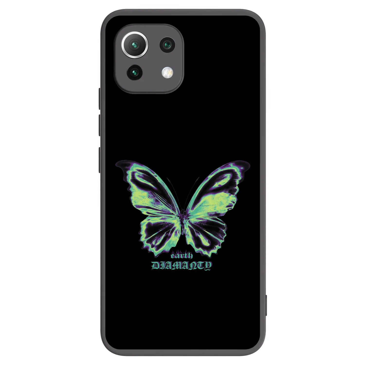 Picasee Xiaomi 11 Lite 5G NE Hülle - Schwarzes Silikon - Diamanty Blue