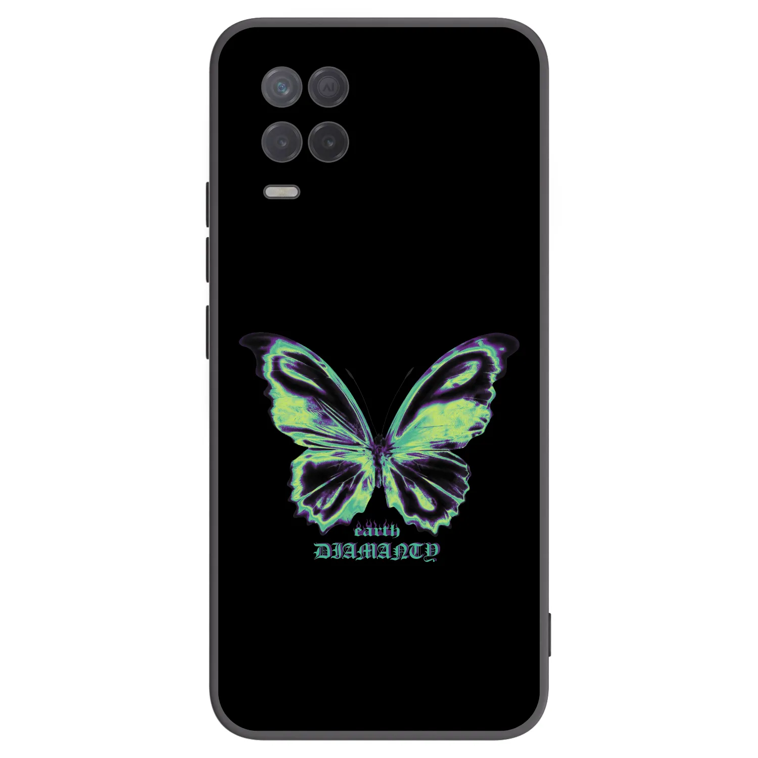 Picasee Realme 8 5G Hülle - Schwarzes Silikon - Diamanty Blue