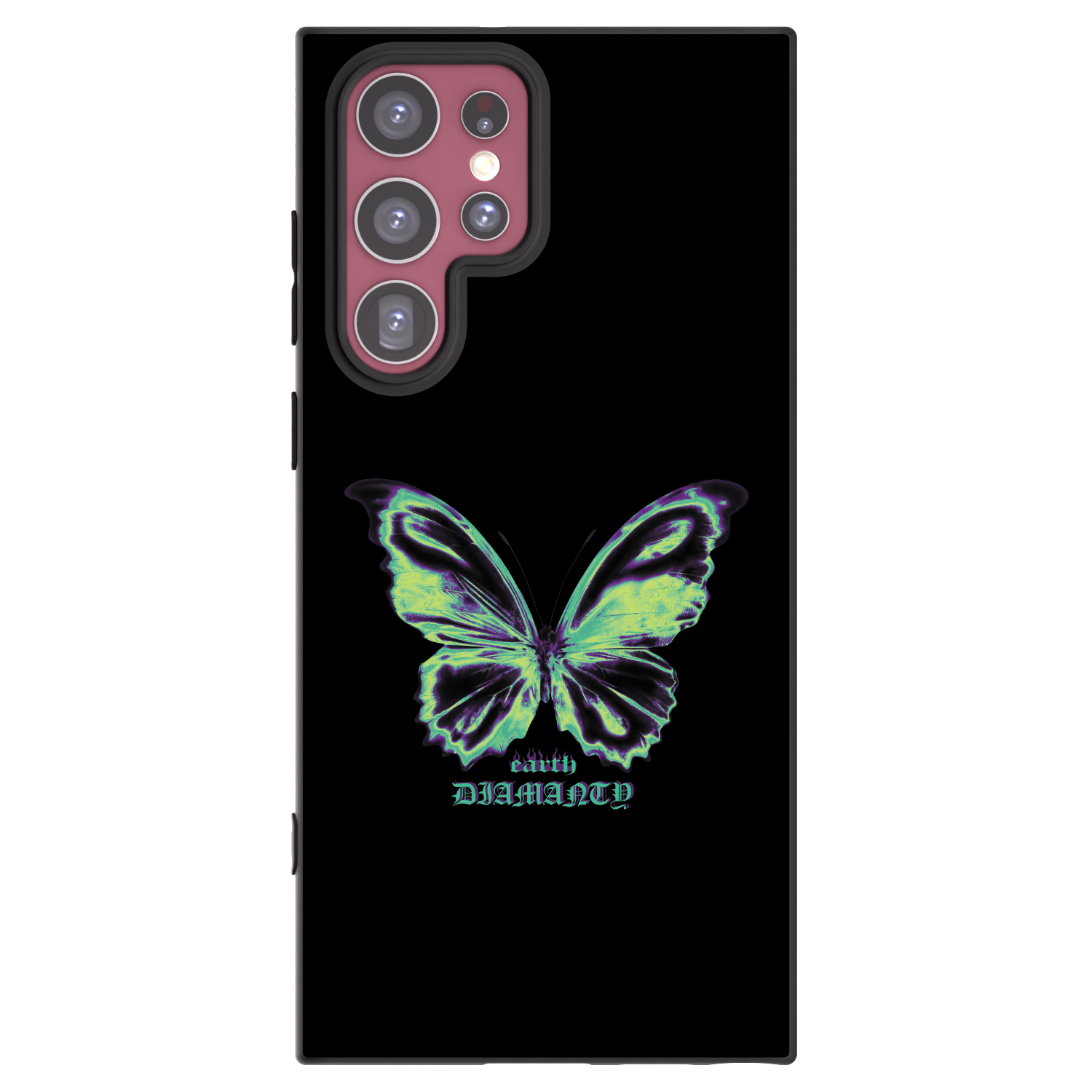 Picasee Samsung Galaxy S22 Ultra 5G Hülle - Schwarzes Silikon - Diamanty Blue