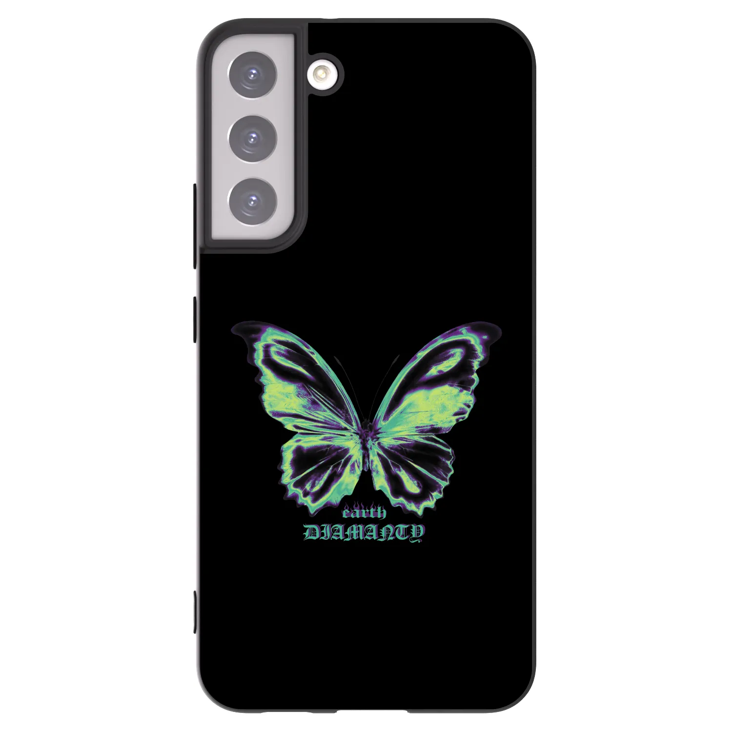 Picasee Samsung Galaxy S22+ 5G Hülle - Schwarzes Silikon - Diamanty Blue