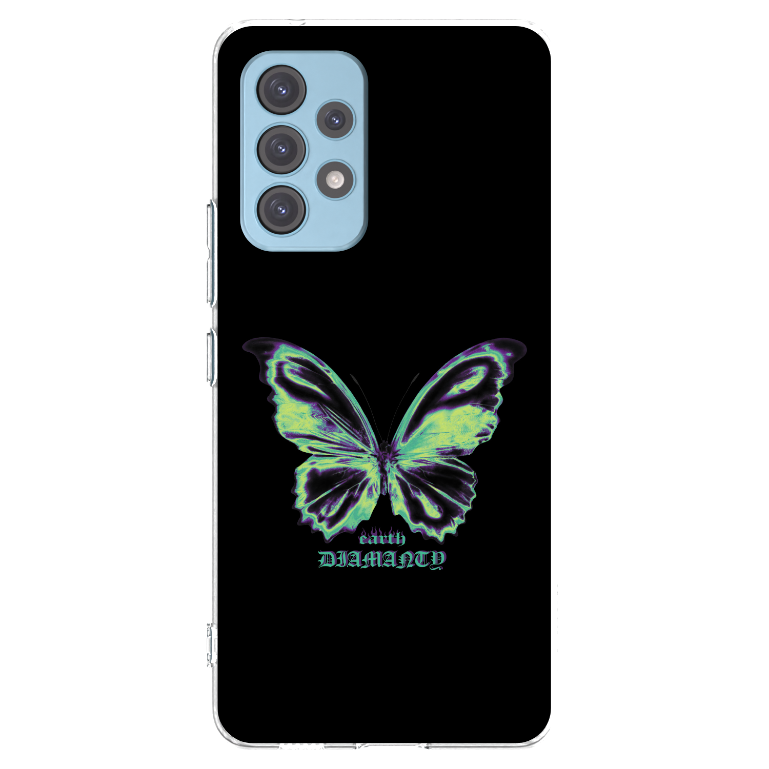 Picasee Samsung Galaxy A53 5G A536 Hülle - Transparentes Silikon - Diamanty Blue