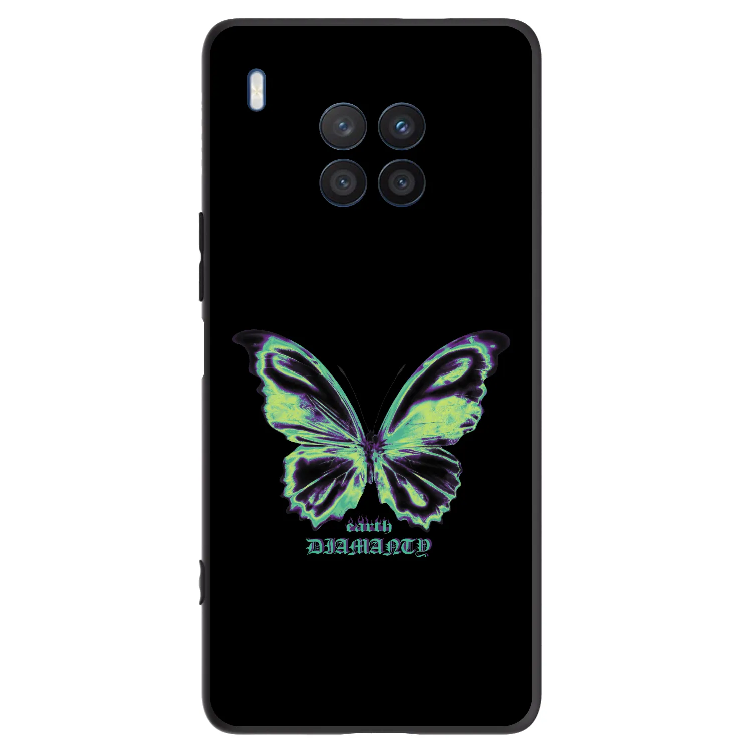 Picasee Honor 50 Lite Hülle - Schwarzes Silikon - Diamanty Blue