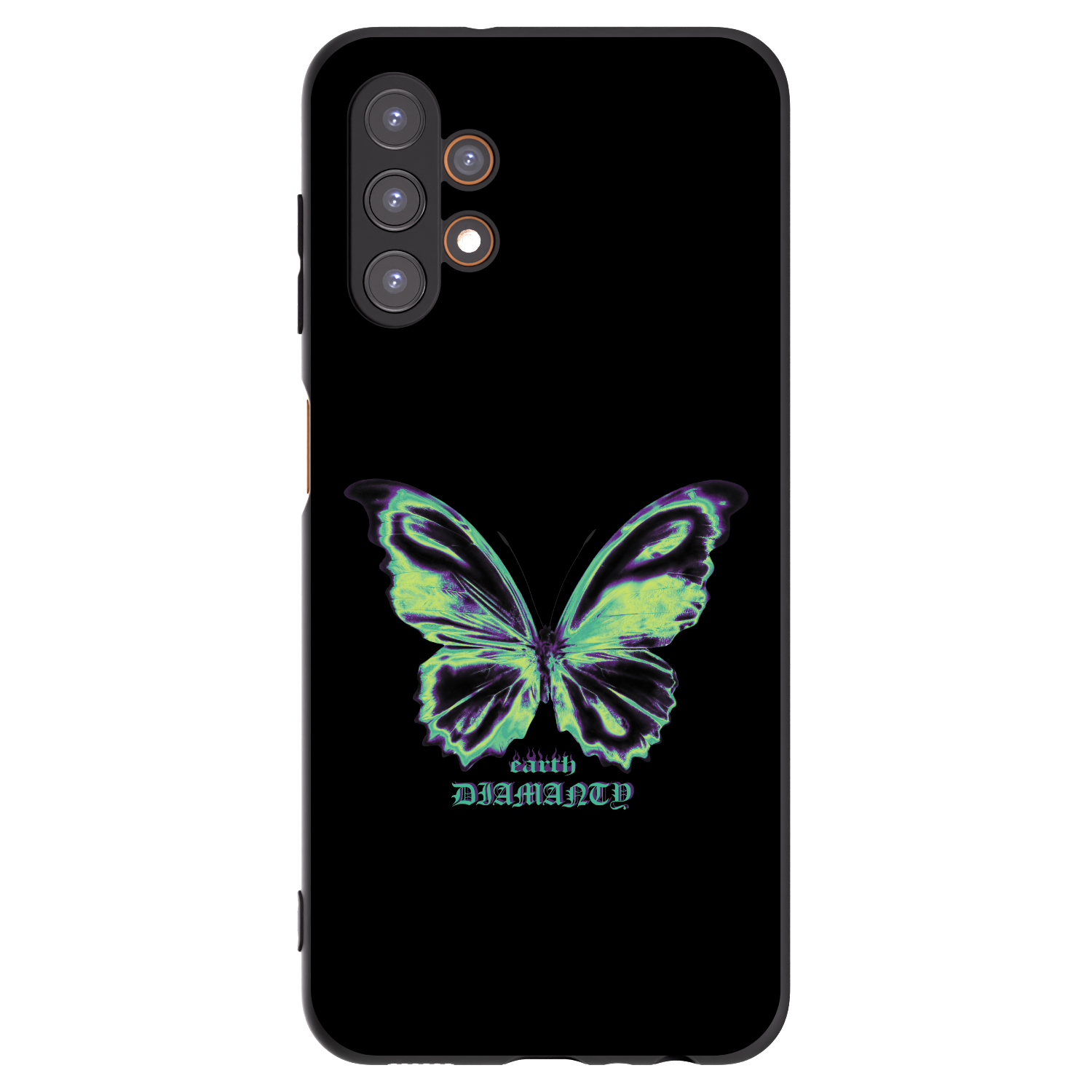 Picasee Samsung Galaxy A13 4G A135 Hülle - Schwarzes Silikon - Diamanty Blue