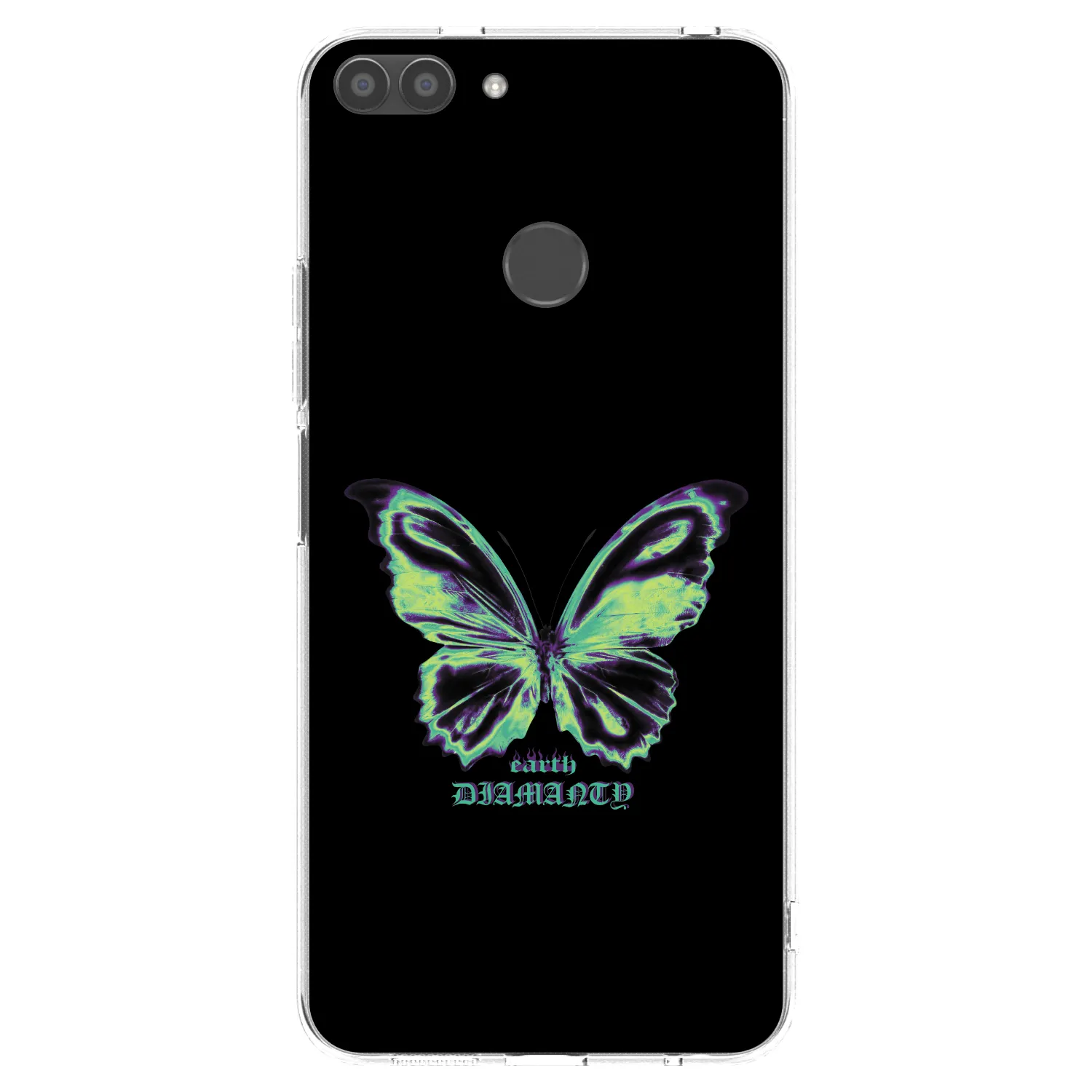 Picasee Huawei P Smart Hülle - Transparentes Silikon - Diamanty Blue