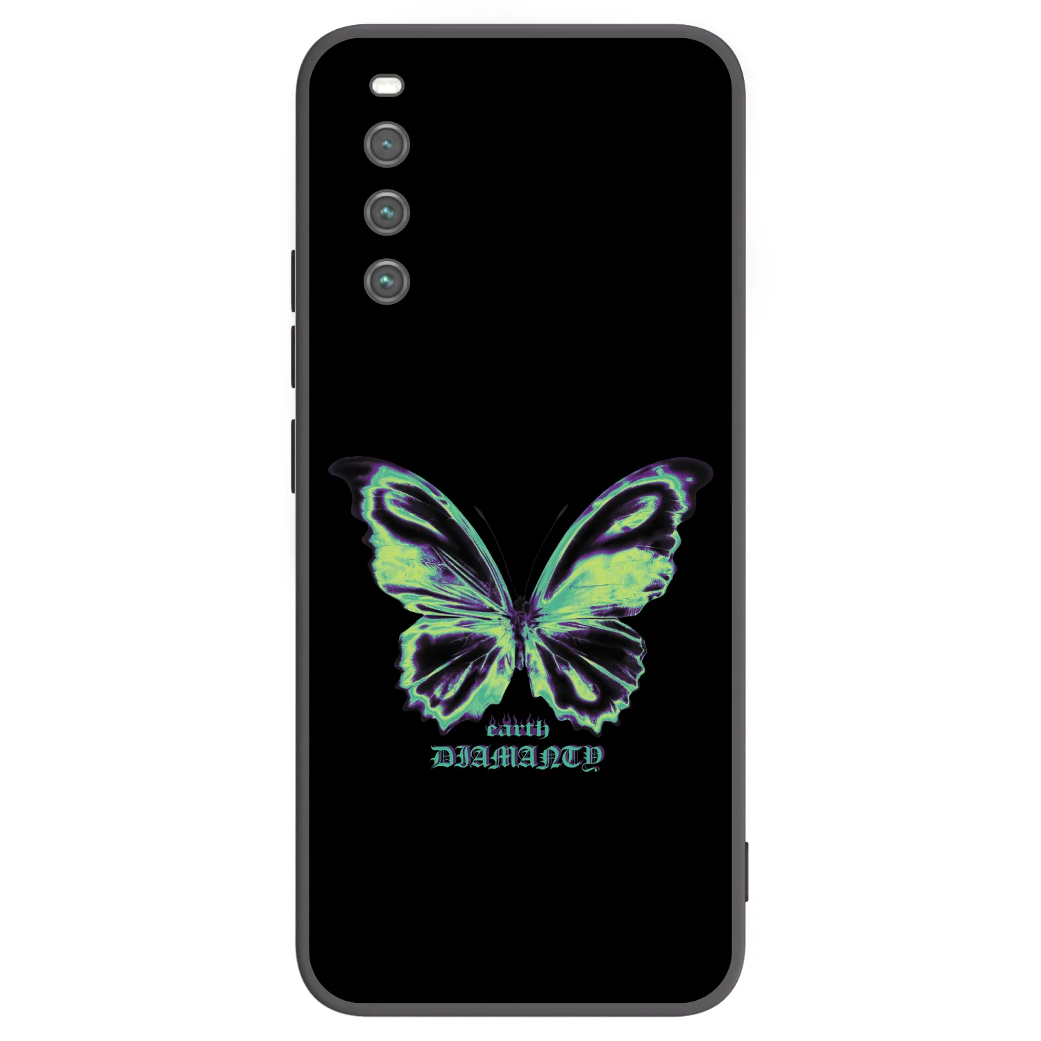 Picasee Sony Xperia 10 IV 5G Hülle - Schwarzes Silikon - Diamanty Blue