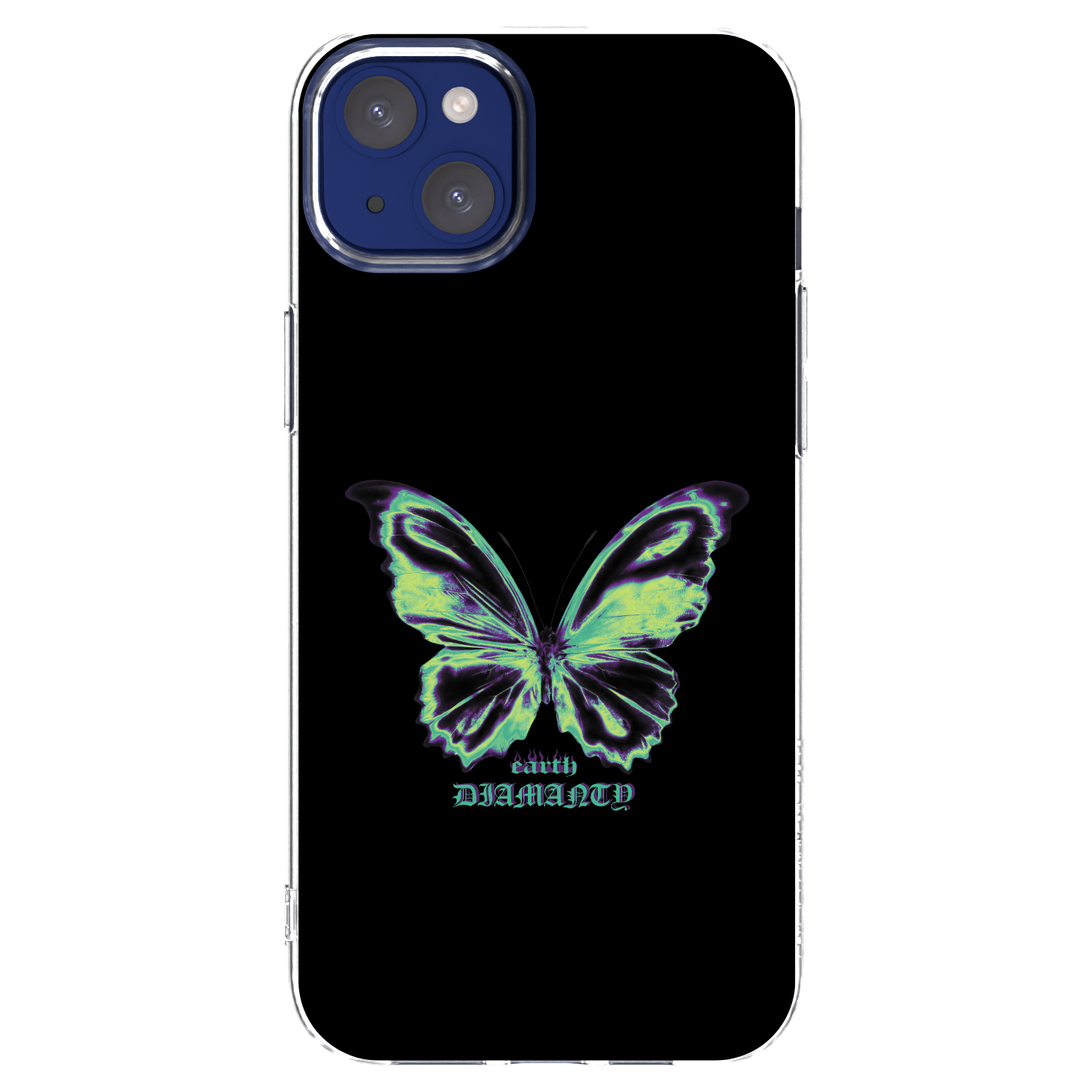 Picasee Apple iPhone 14 Plus Hülle - Transparentes Silikon - Diamanty Blue