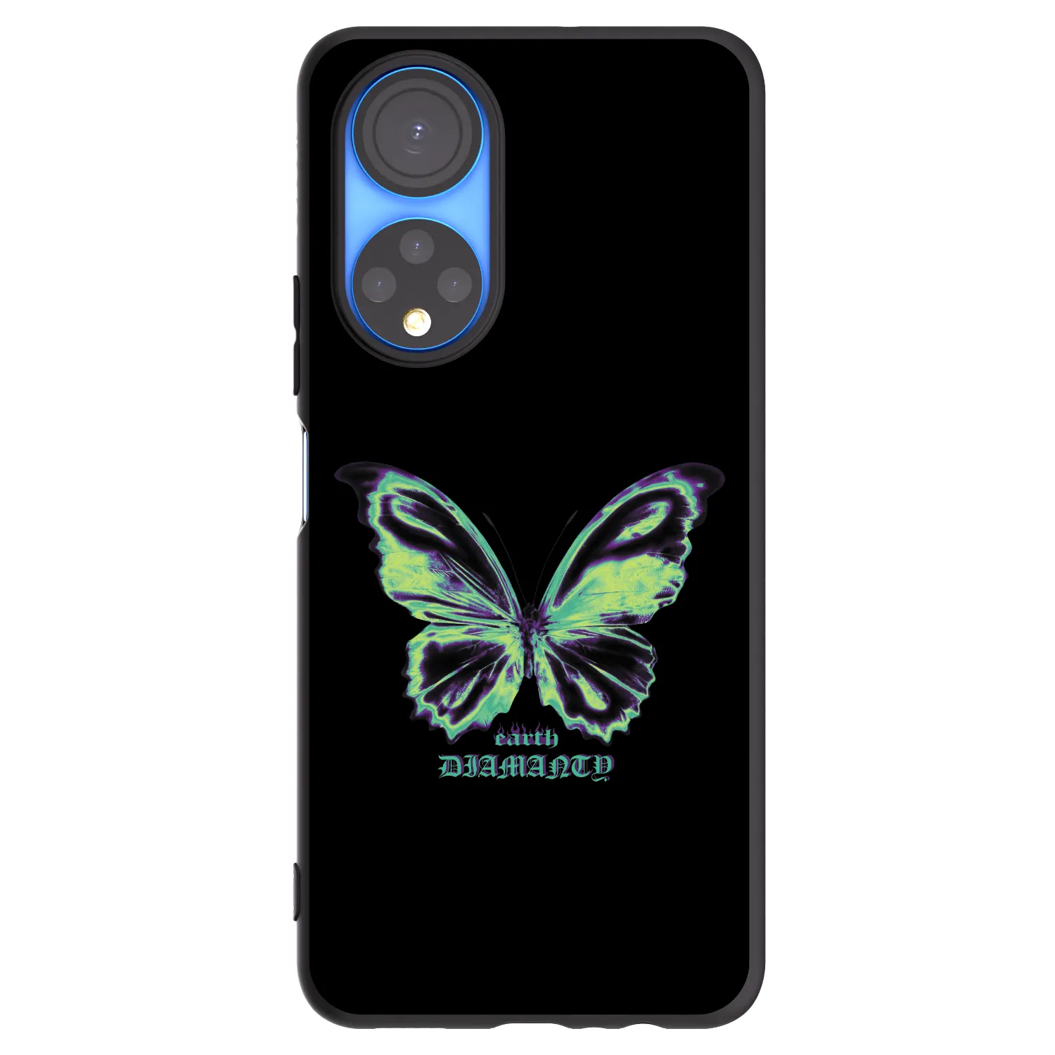 Picasee Honor X7 Hülle - Schwarzes Silikon - Diamanty Blue
