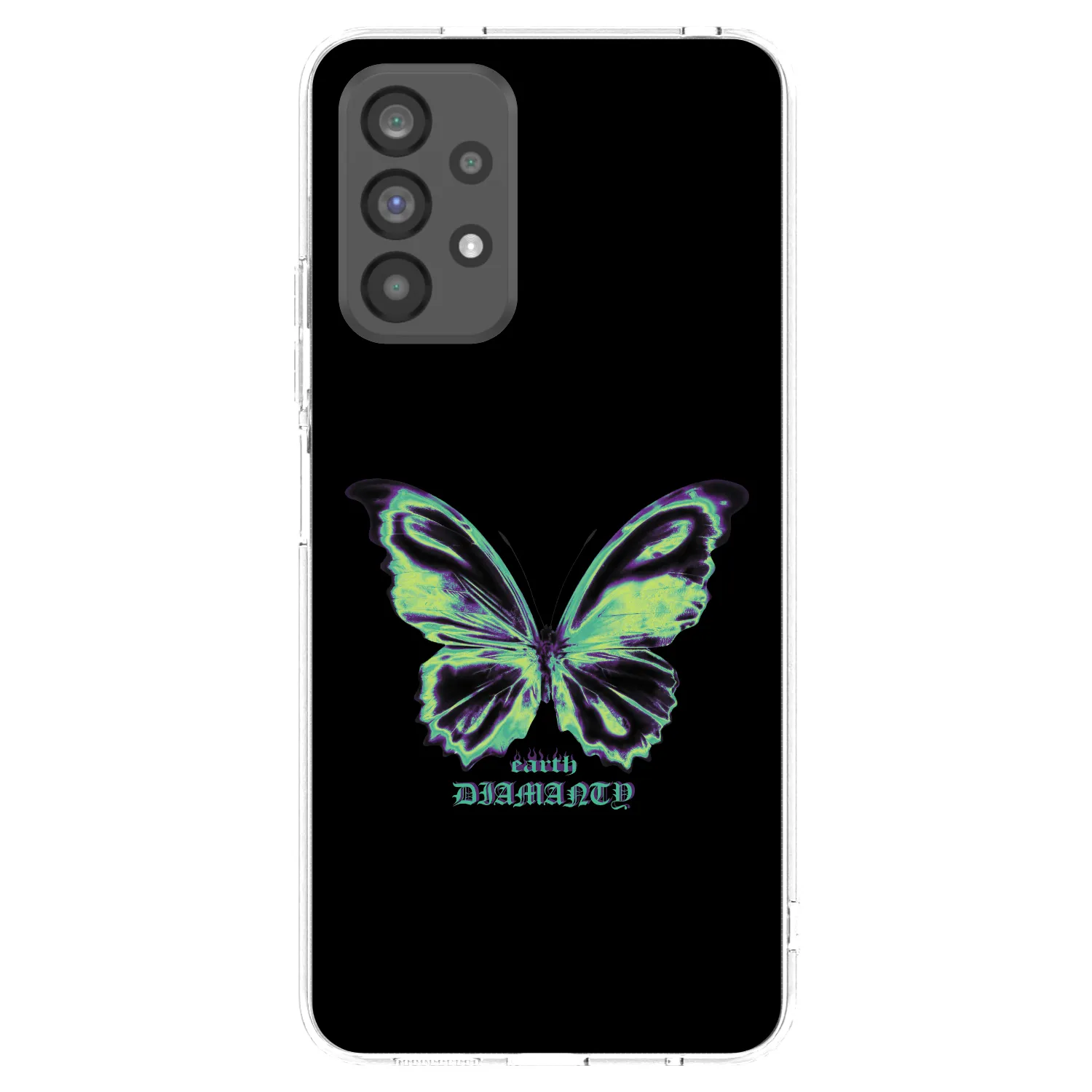 Picasee Samsung Galaxy A73 5G Hülle - Transparentes Silikon - Diamanty Blue