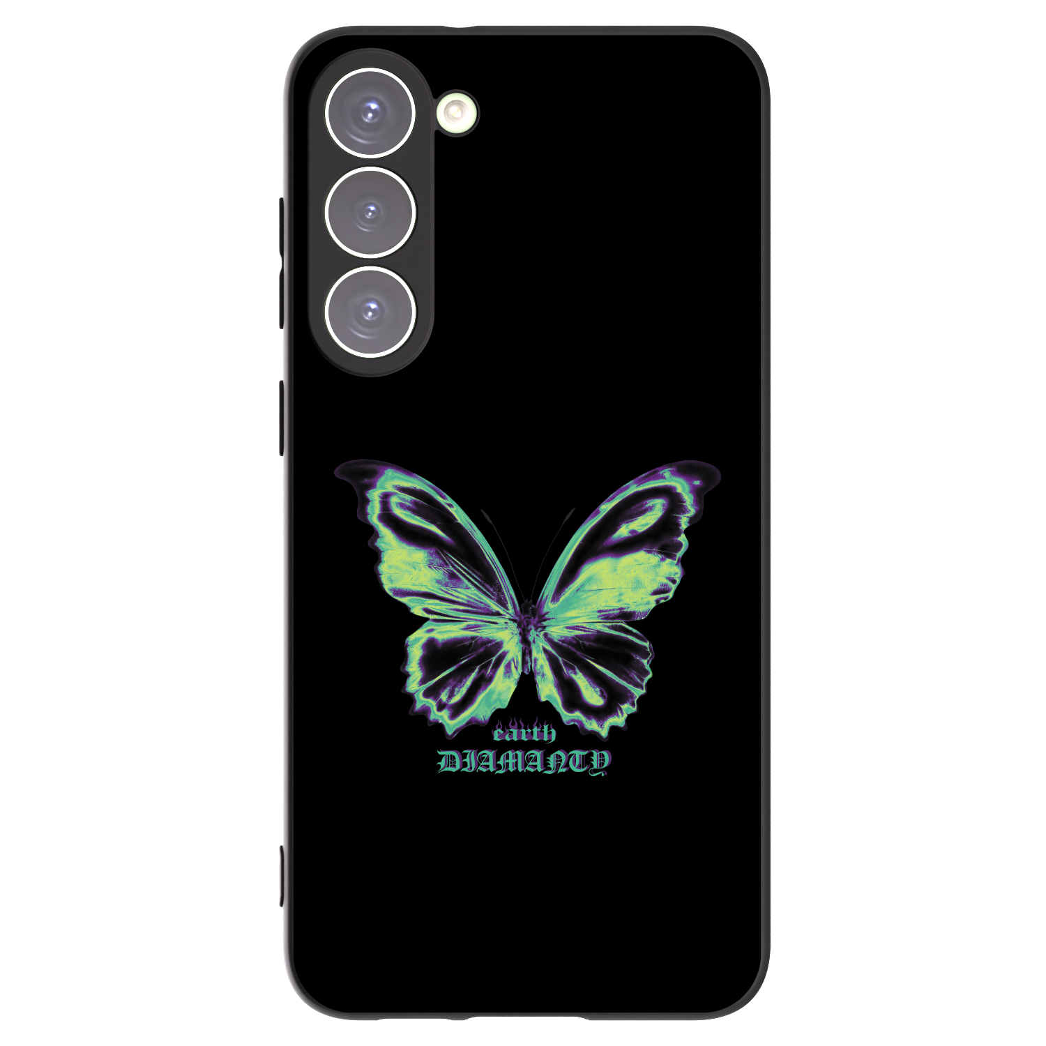 Picasee Samsung Galaxy S23+ 5G Hülle - Schwarzes Silikon - Diamanty Blue