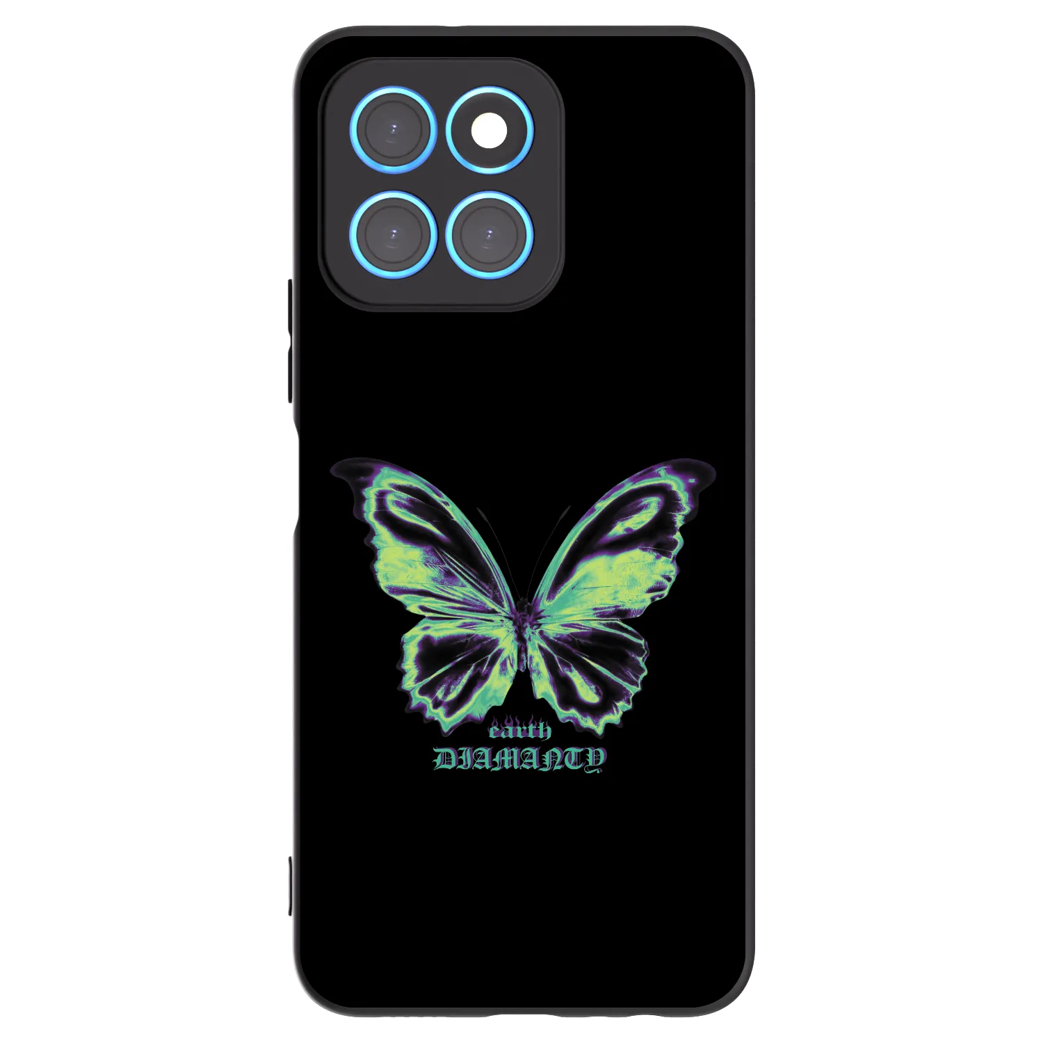 Picasee Honor X6 Hülle - Schwarzes Silikon - Diamanty Blue