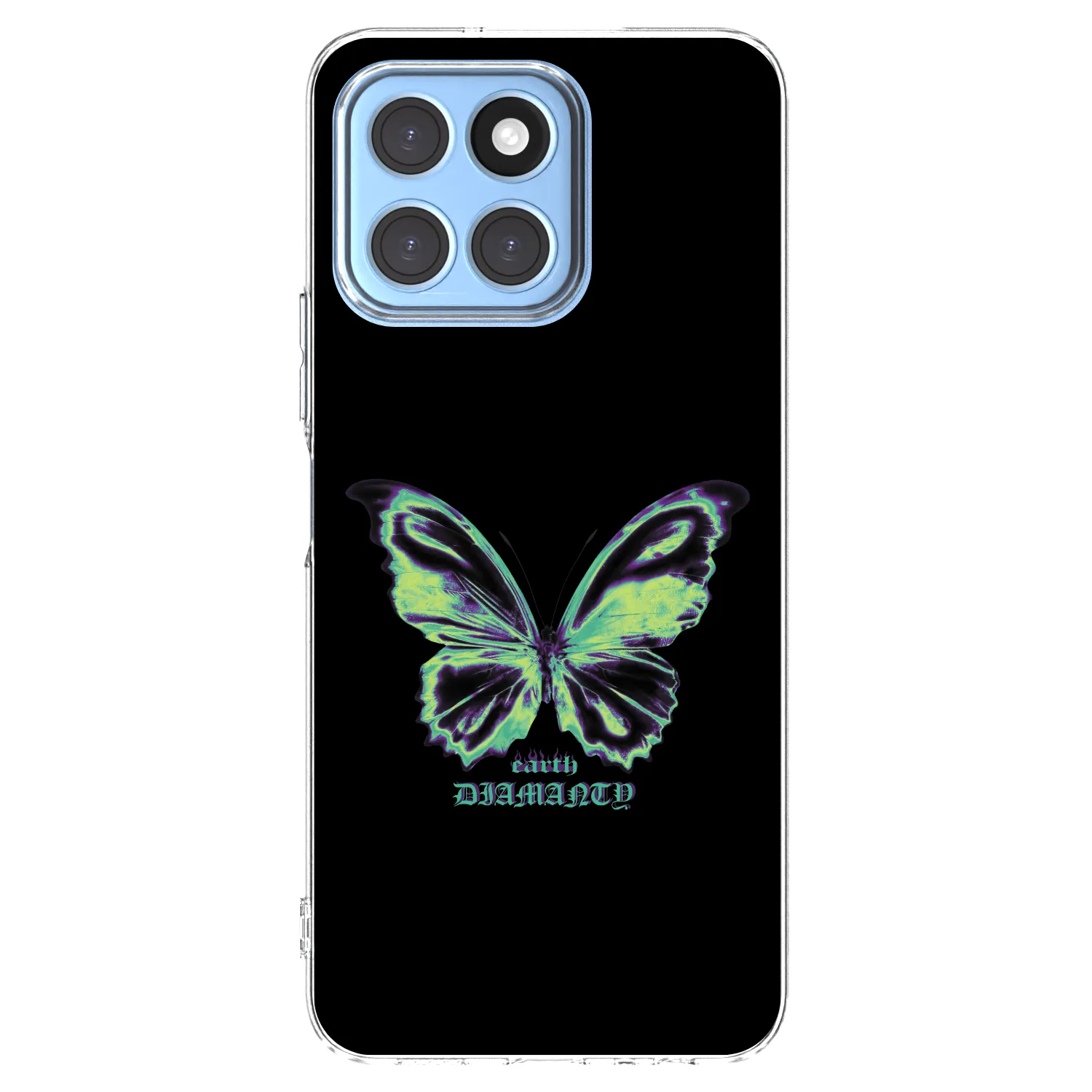 Picasee Honor X6 Hülle - Transparentes Silikon - Diamanty Blue