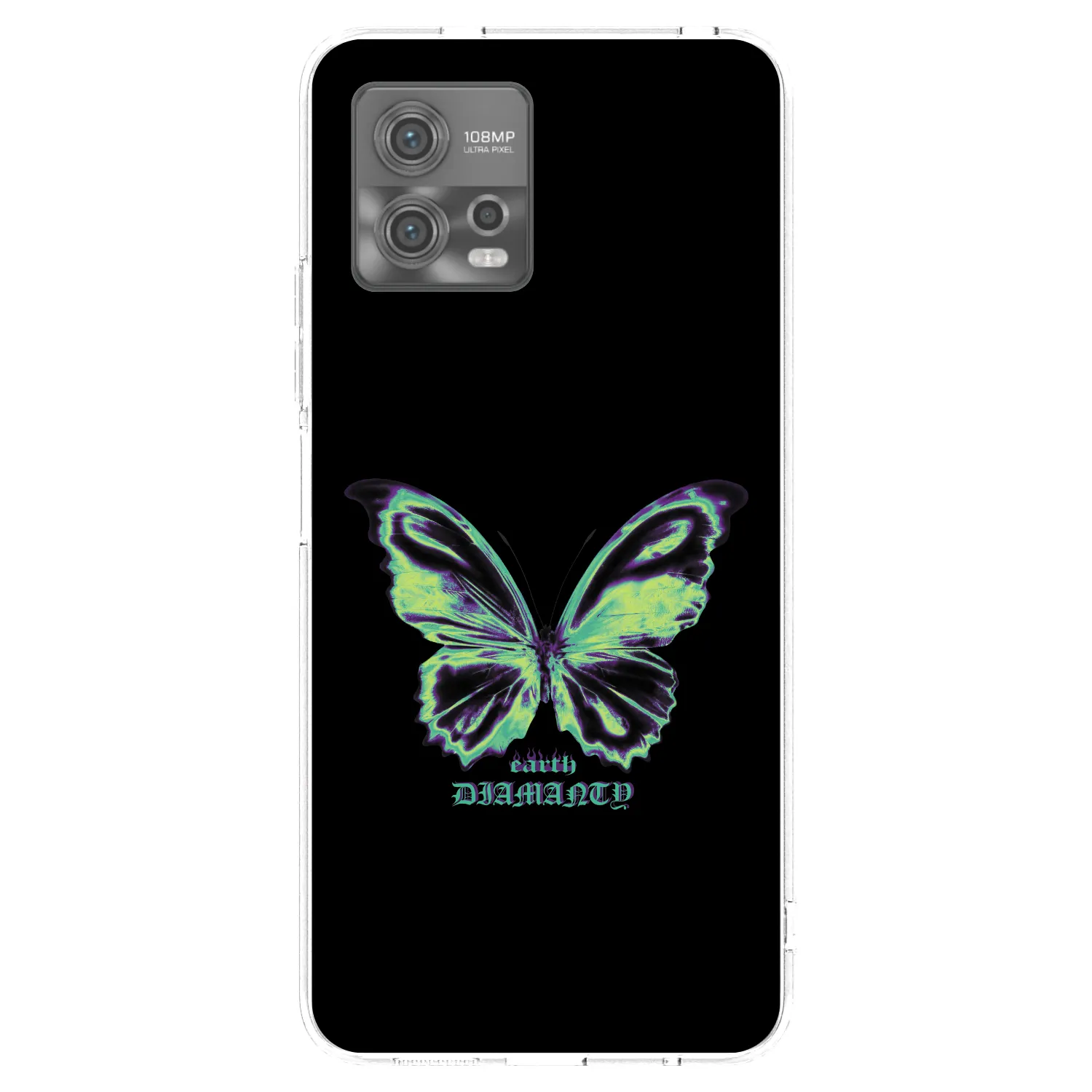 Picasee Motorola Moto G72 Hülle - Transparentes Silikon - Diamanty Blue