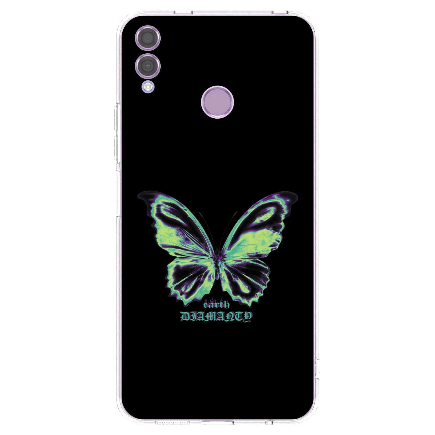 Picasee Honor 8X Hülle - Transparentes Silikon - Diamanty Blue