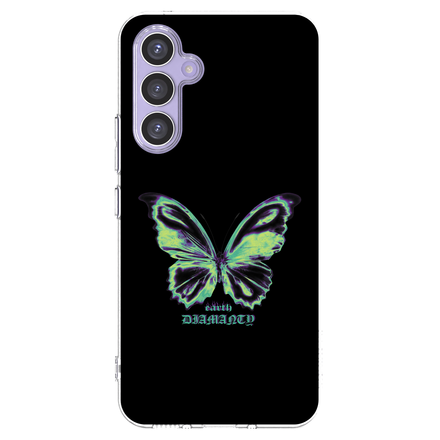 Picasee Samsung Galaxy A54 5G A546B Hülle - Transparentes Silikon - Diamanty Blue