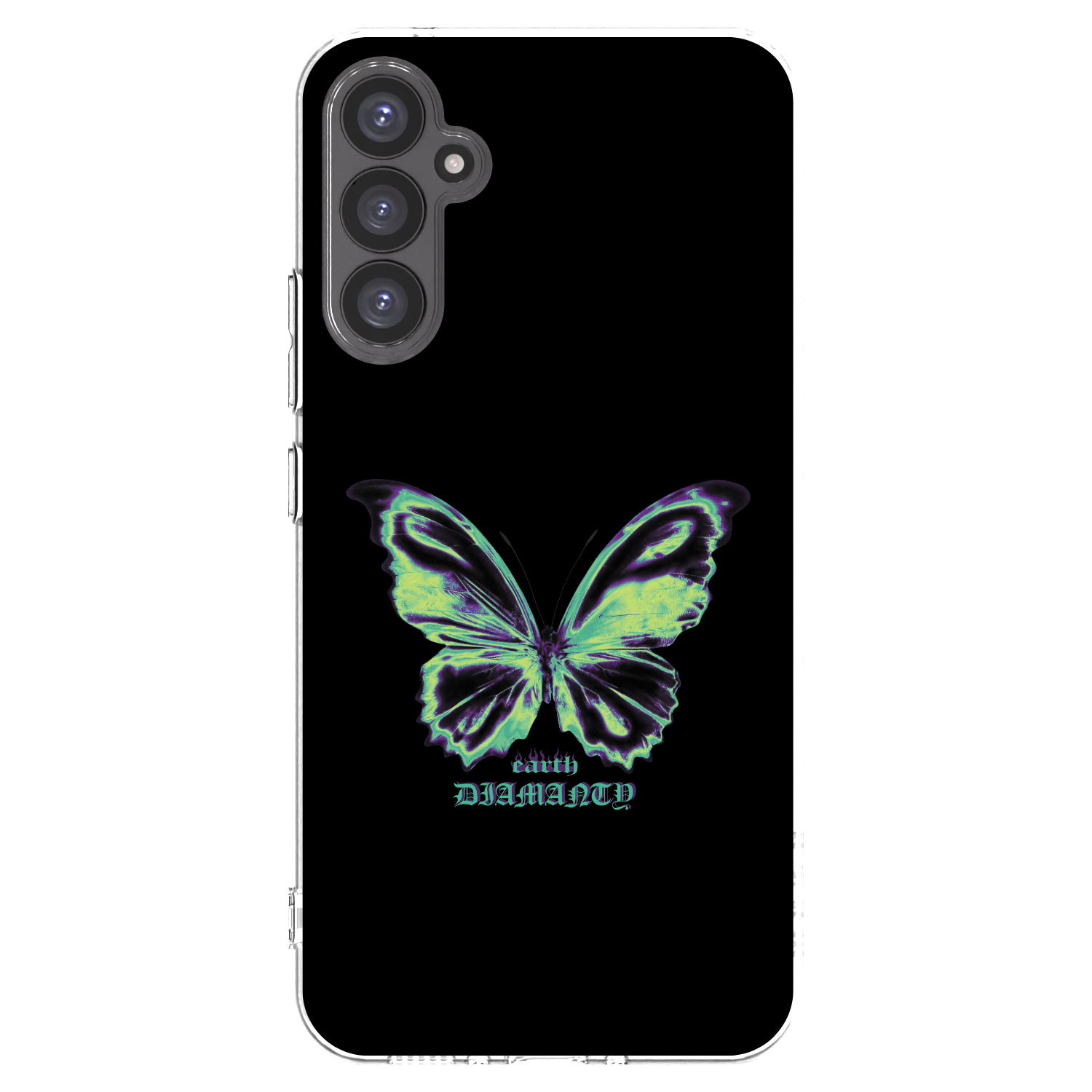 Picasee Samsung Galaxy A34 5G A346B Hülle - Transparentes Silikon - Diamanty Blue