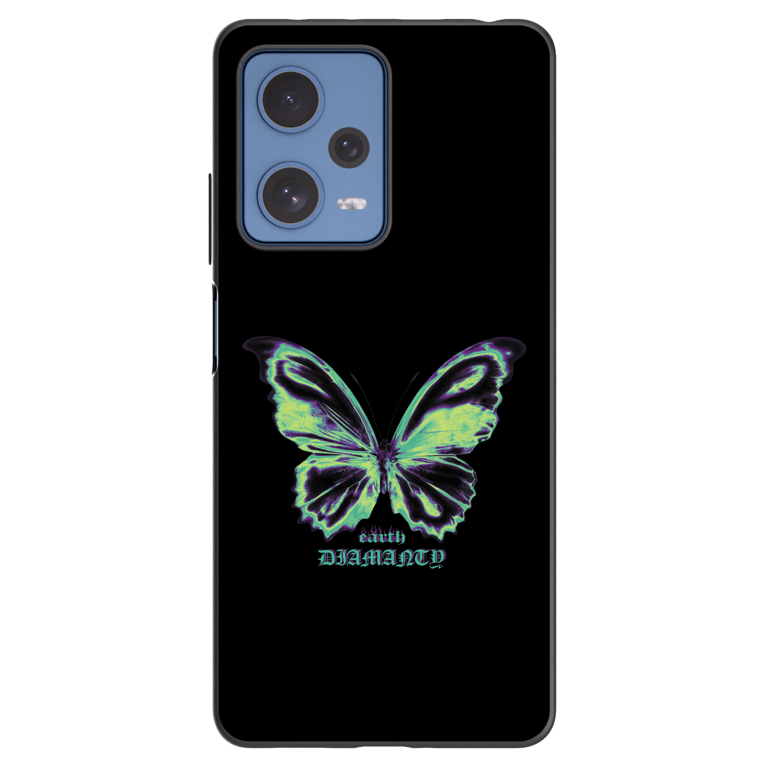 Picasee Xiaomi Redmi Note 12 Pro 5G Hülle - Schwarzes Silikon - Diamanty Blue