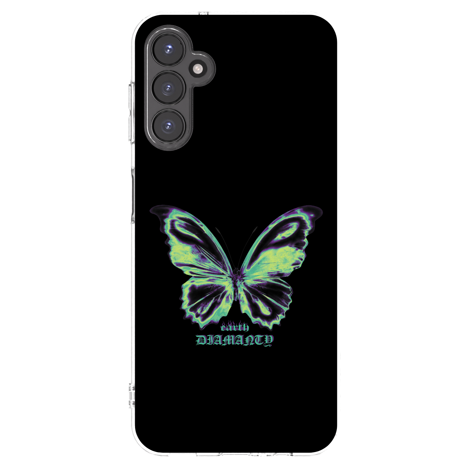 Picasee Samsung Galaxy A14 5G A146P Hülle - Transparentes Silikon - Diamanty Blue