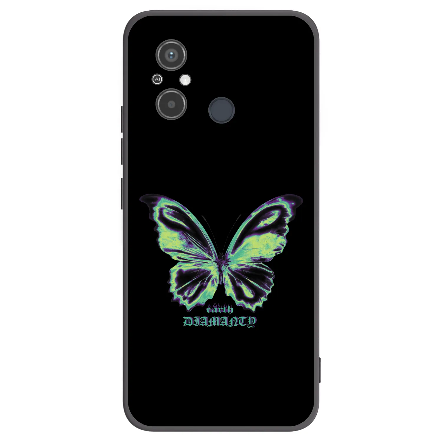 Picasee Xiaomi Redmi 12C Hülle - Schwarzes Silikon - Diamanty Blue