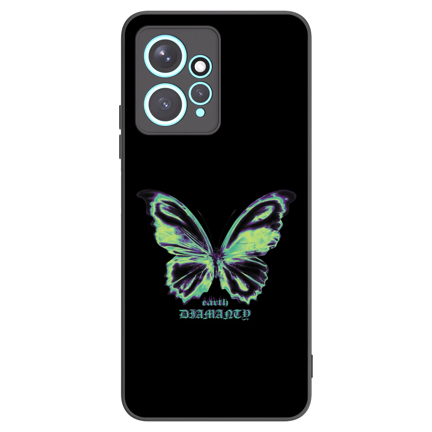 Picasee Xiaomi Redmi Note 12 4G Hülle - Schwarzes Silikon - Diamanty Blue