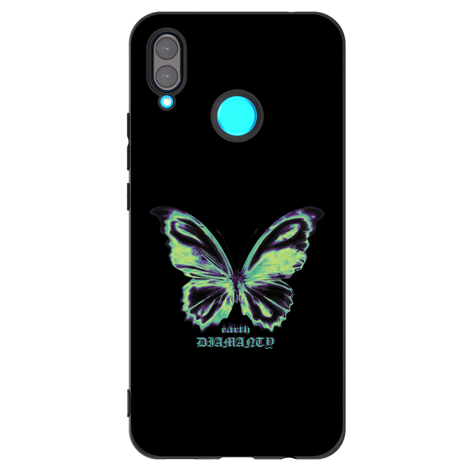 Picasee Huawei Nova 3i Hülle - Schwarzes Silikon - Diamanty Blue