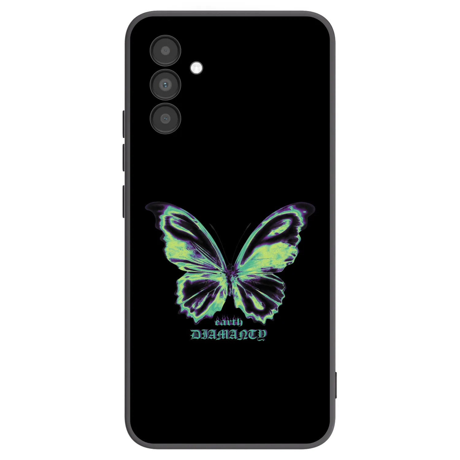 Picasee Samsung Galaxy A04s A047F Hülle - Schwarzes Silikon - Diamanty Blue