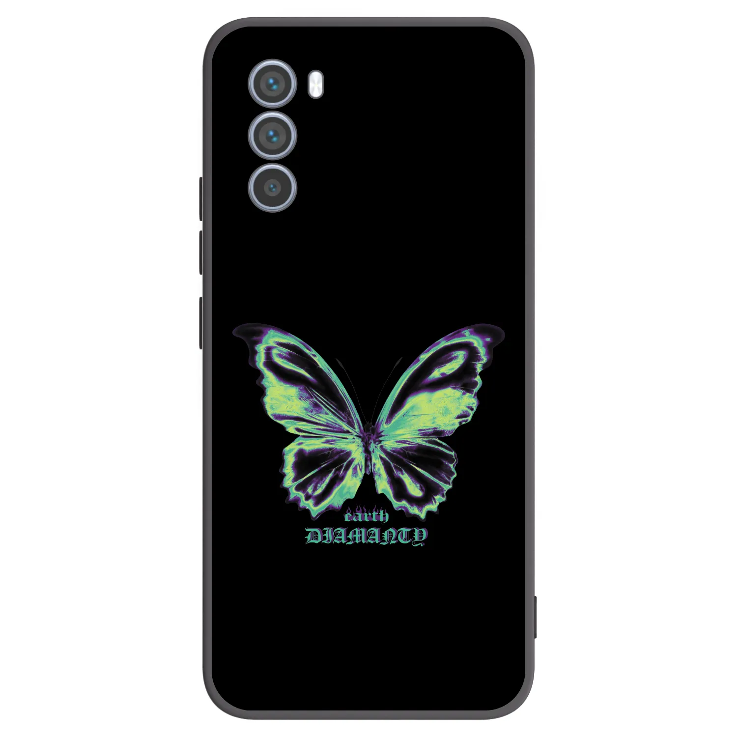 Picasee Motorola Moto G62 Hülle - Schwarzes Silikon - Diamanty Blue