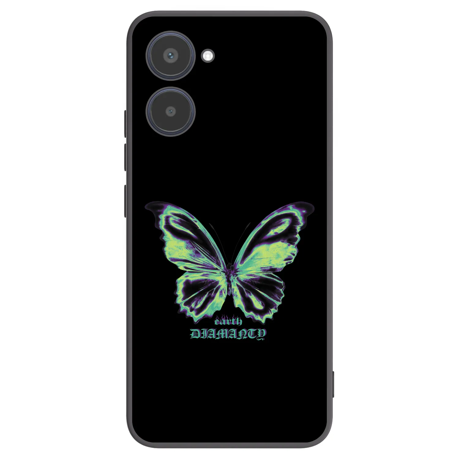 Picasee Realme 10 4G Hülle - Schwarzes Silikon - Diamanty Blue