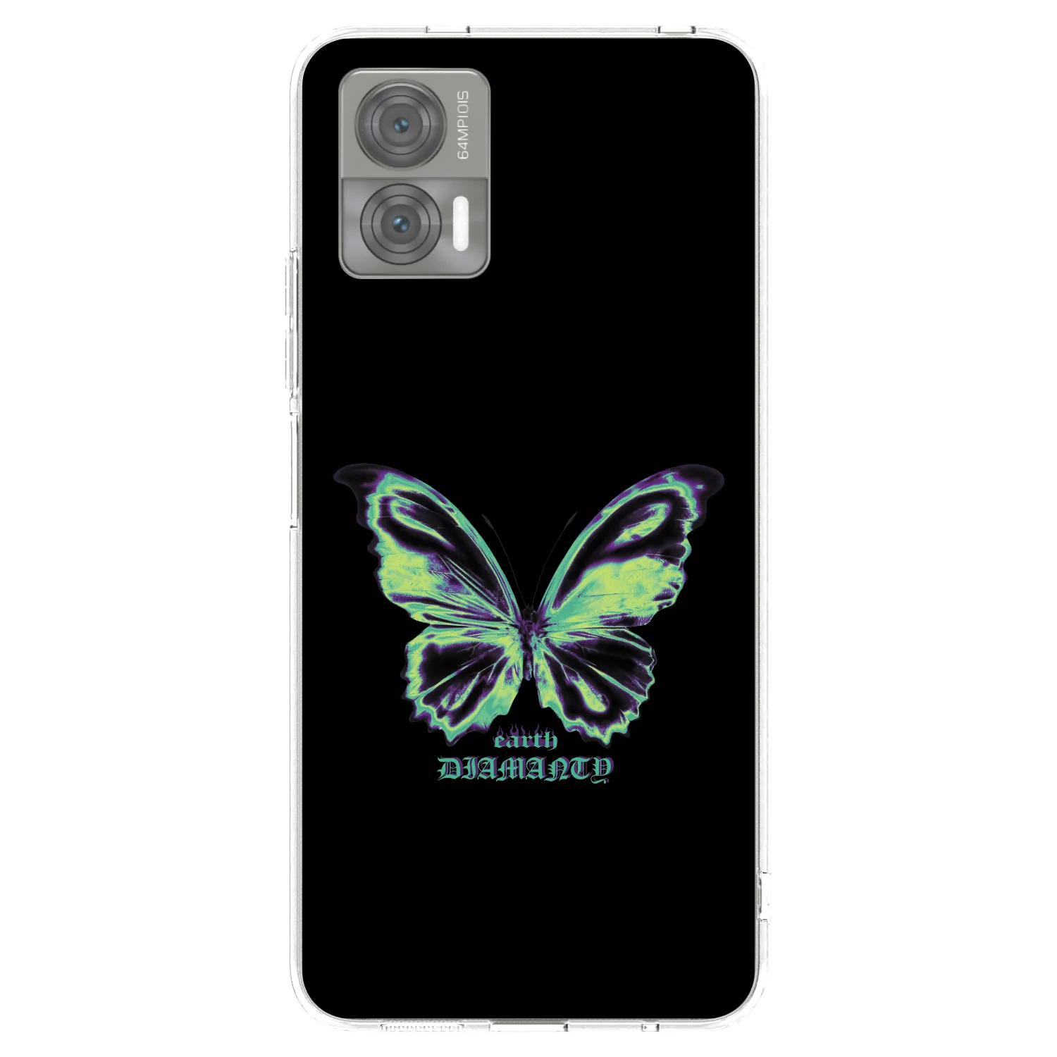 Picasee Motorola Edge 30 Neo Hülle - Transparentes Silikon - Diamanty Blue