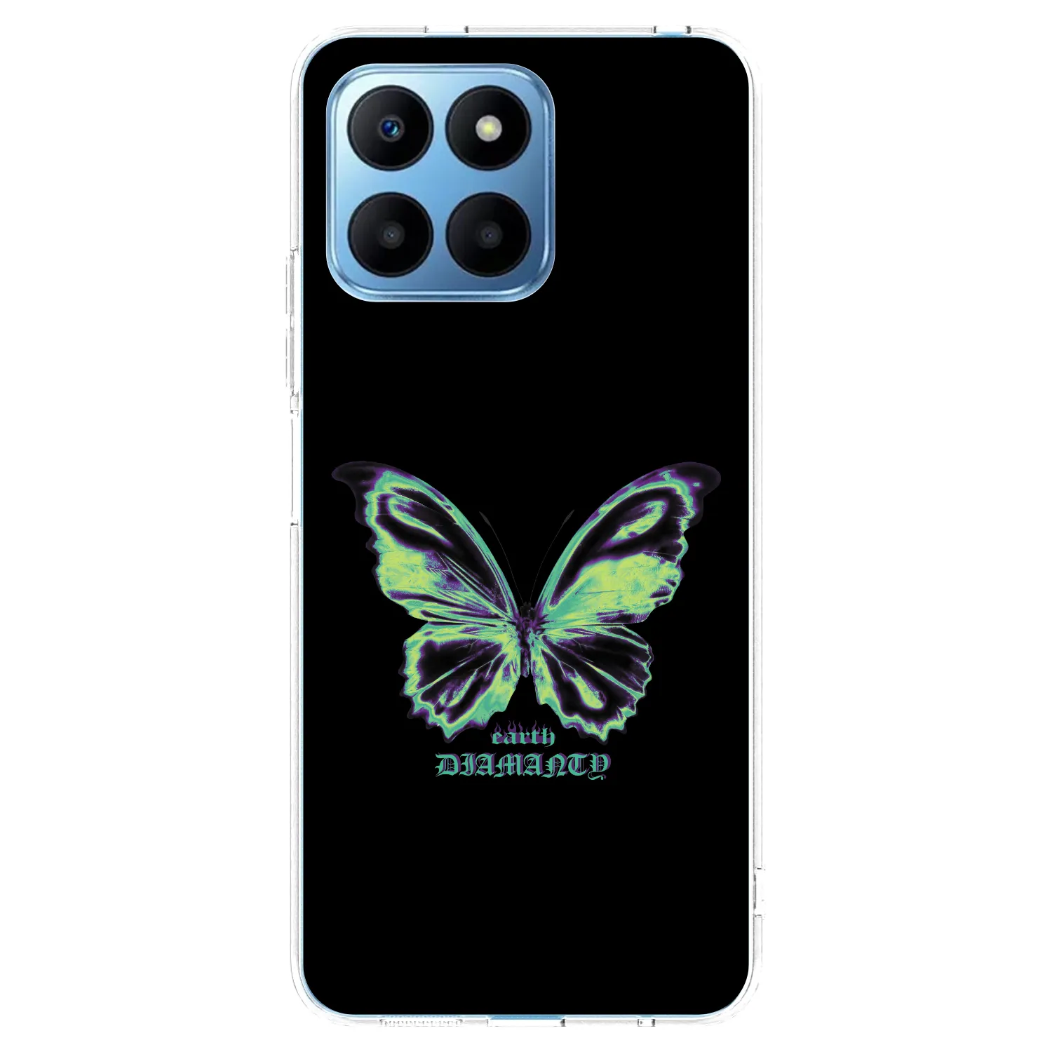 Picasee Honor 70 Lite Hülle - Transparentes Silikon - Diamanty Blue