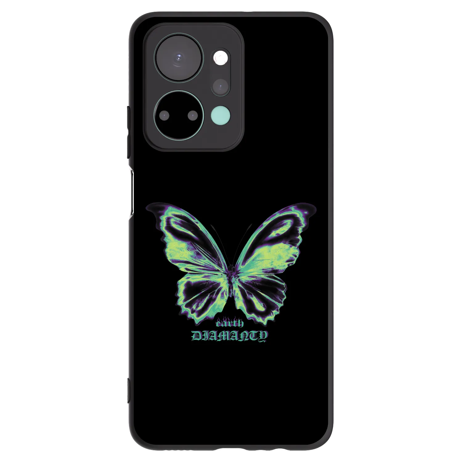 Picasee Honor X7a Hülle - Schwarzes Silikon - Diamanty Blue