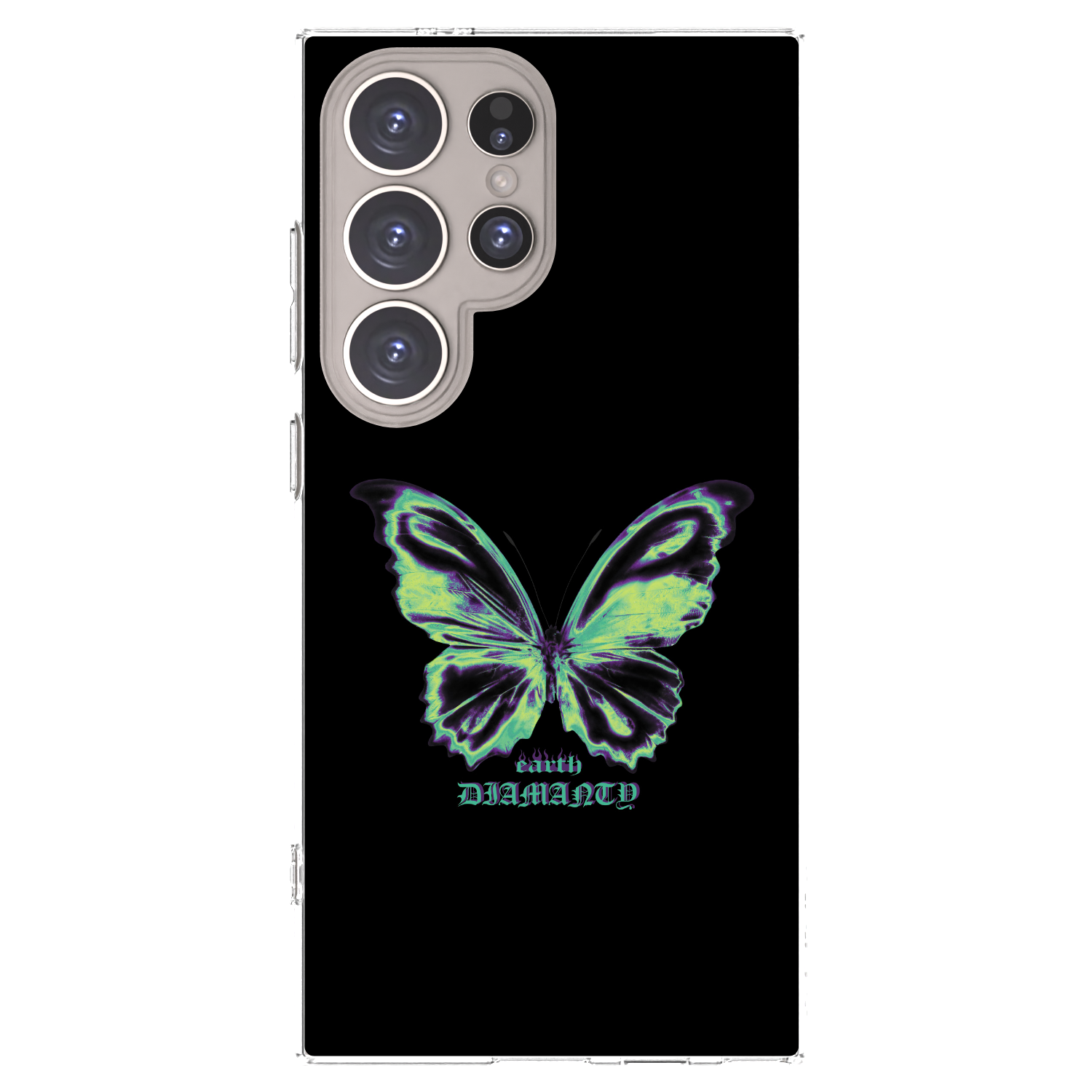 Picasee Samsung Galaxy S24 Ultra S928B 5G Hülle - Transparentes Silikon - Diamanty Blue