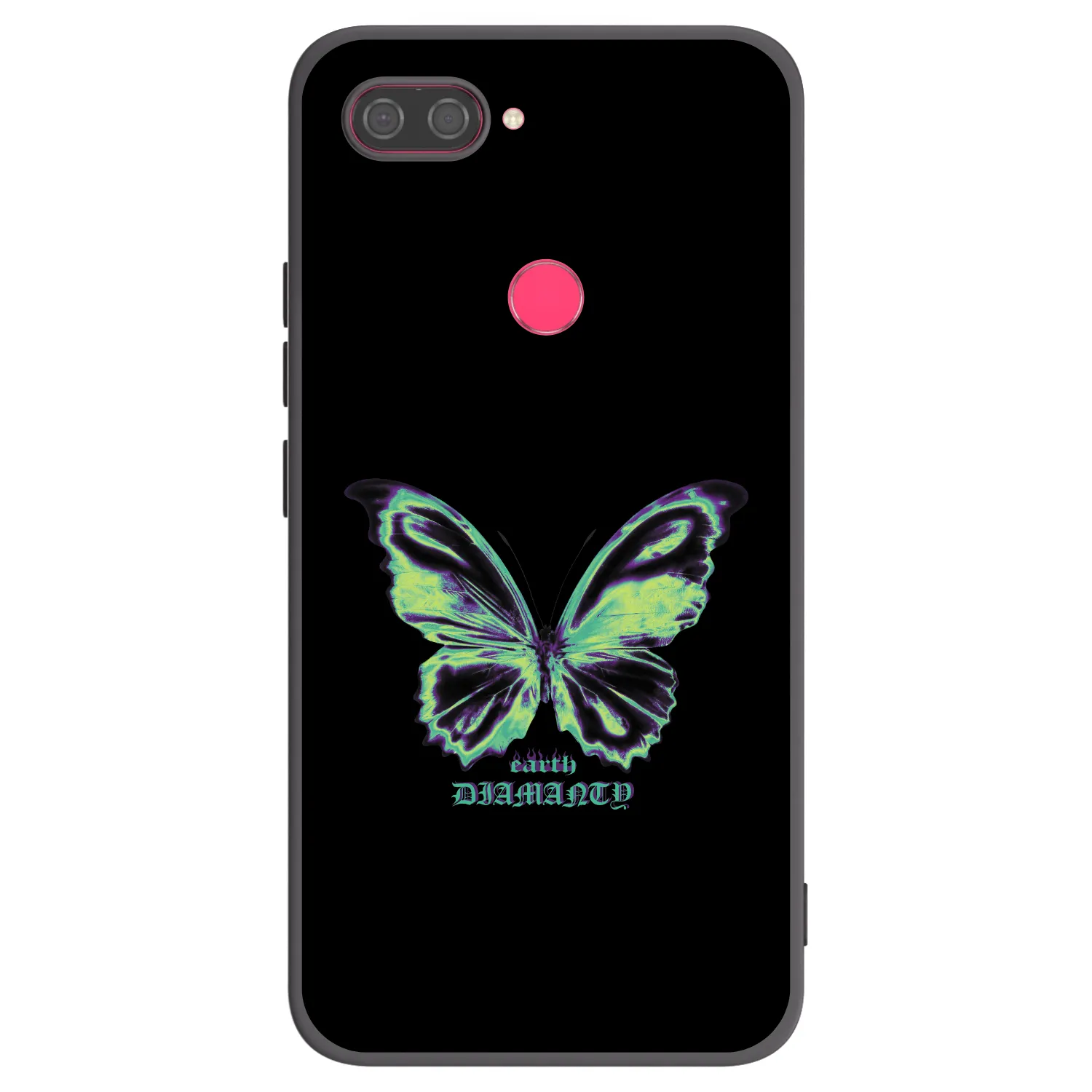 Picasee Xiaomi Mi 8 Lite Hülle - Schwarzes Silikon - Diamanty Blue