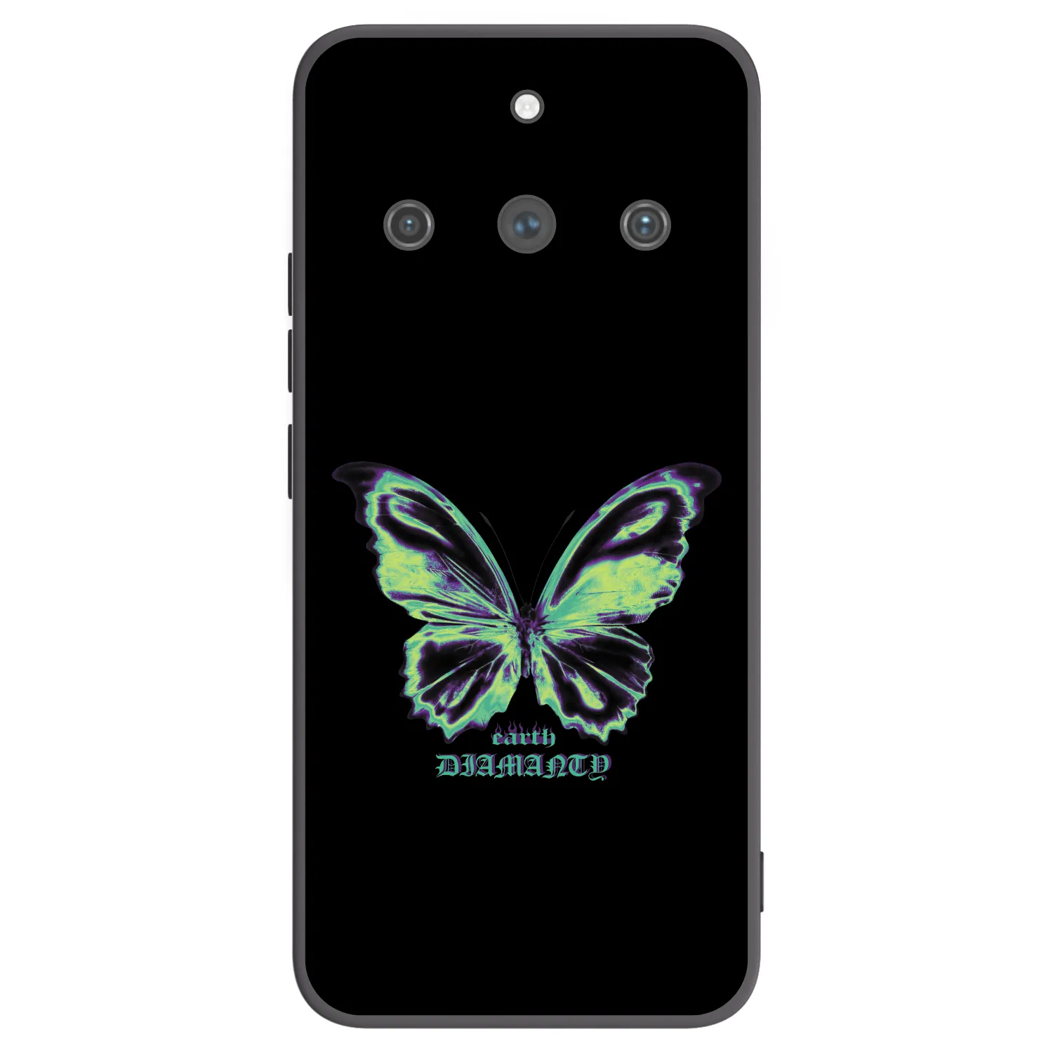 Picasee Realme 11 Pro+ Hülle - Schwarzes Silikon - Diamanty Blue