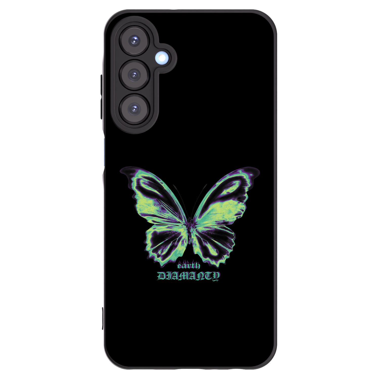 Picasee Samsung Galaxy A25 A256B 5G Hülle - Schwarzes Silikon - Diamanty Blue